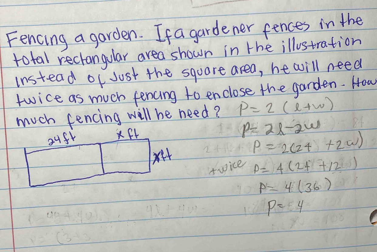 Solved: Fencing a garden. If a gardener fences in the total rectangular ...