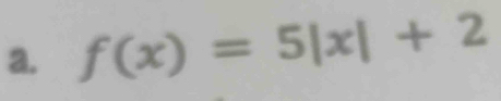 f(x)=5|x|+2