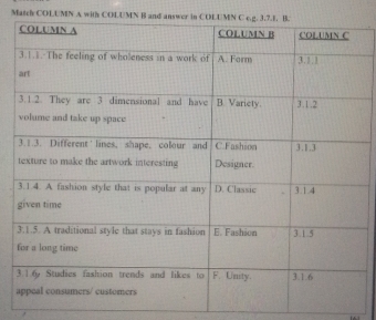 Match COLUMN A with COLUMN B and answer in CO