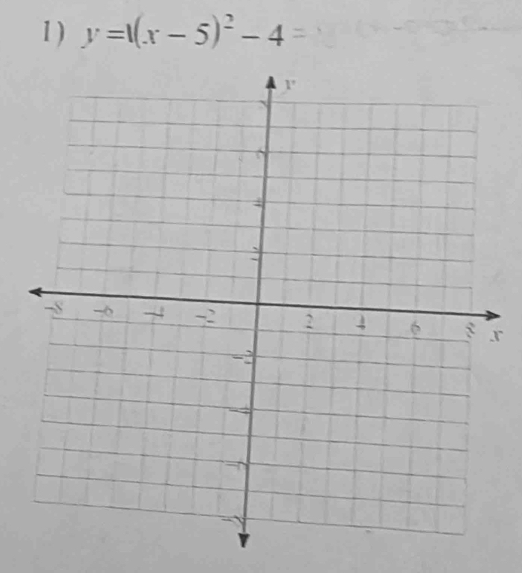 1 ) y=1(x-5)^2-4
r