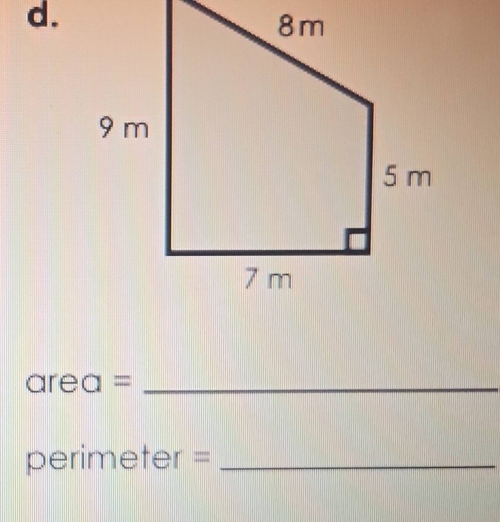 ared 1= _ 
perimeter = _