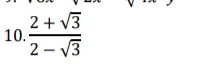  (2+sqrt(3))/2-sqrt(3) 