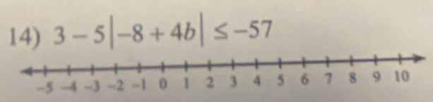 3-5|-8+4b|≤ -57