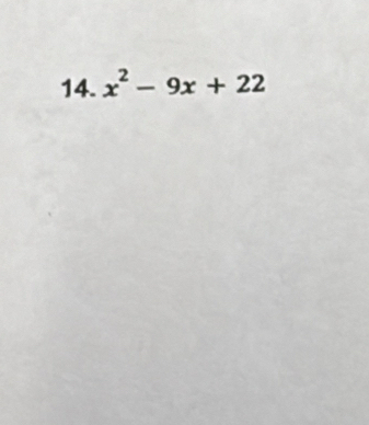 x^2-9x+22