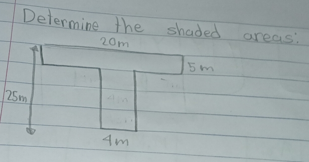 Determine the shaded