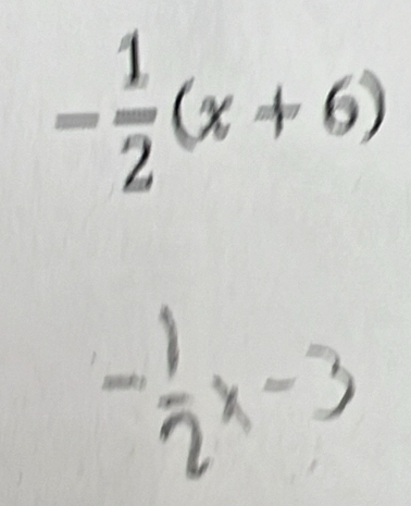 - 1/2 (x+6)