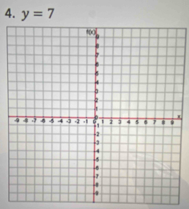 y=7
x