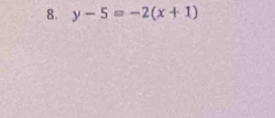 y-5=-2(x+1)