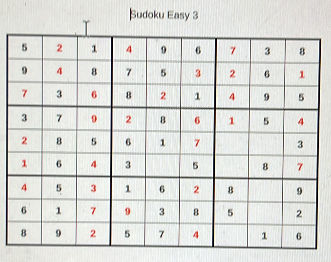 Sudoku Easy 3