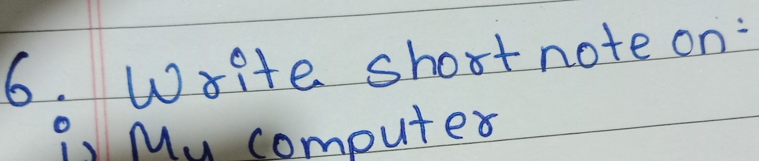 Write short note on: 
9. M. computer