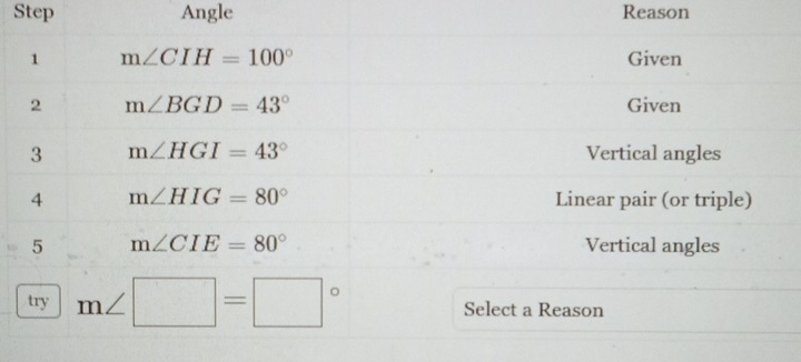 Step Angle Reason