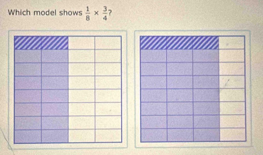 Which model shows  1/8 *  3/4  ?