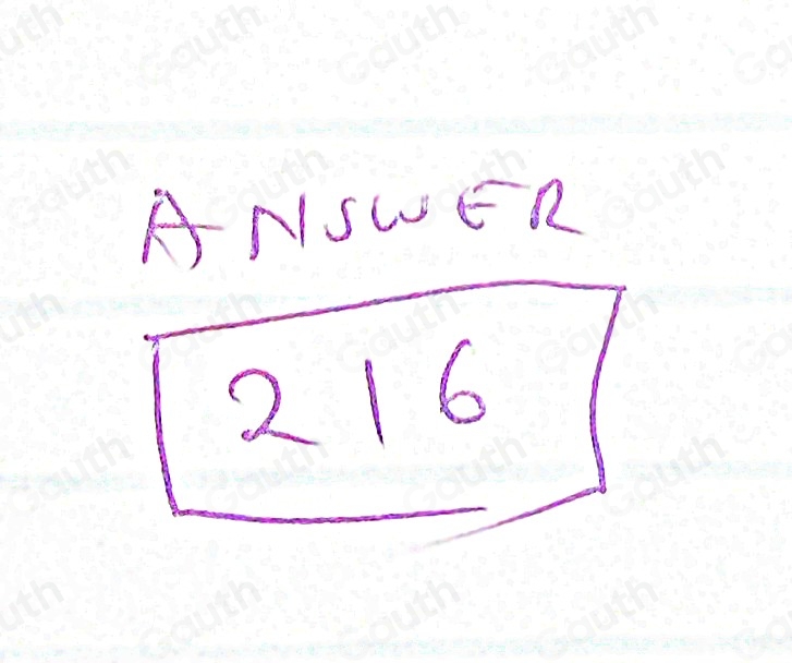 ANSWER
216