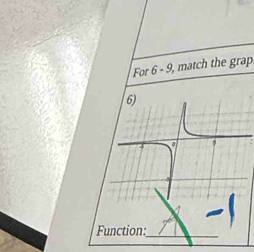 For 6=5 9, match the grap