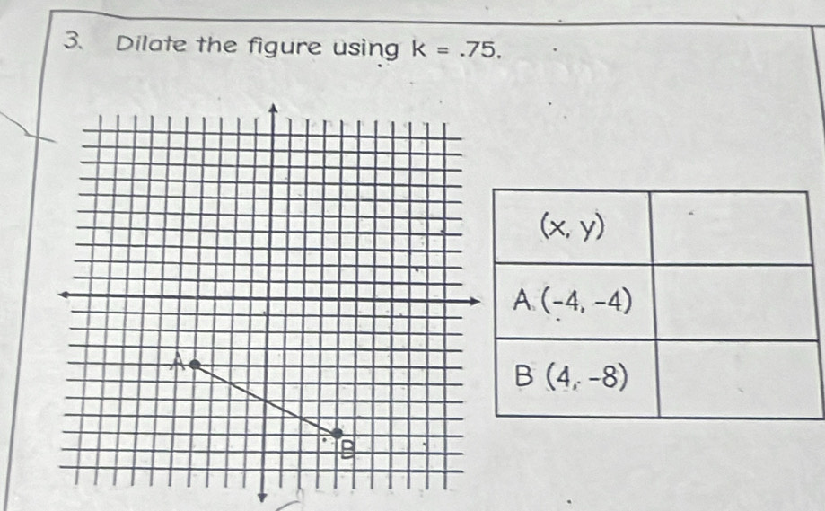 Dilate the figure using k=.75.