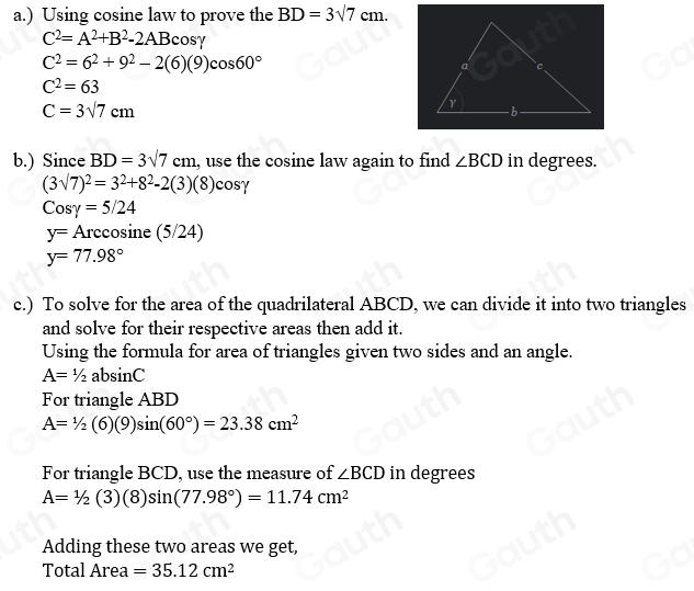Solved: Figure 2 Figure 2 shows the quadrilateral ABCD in which AB=6cm ...