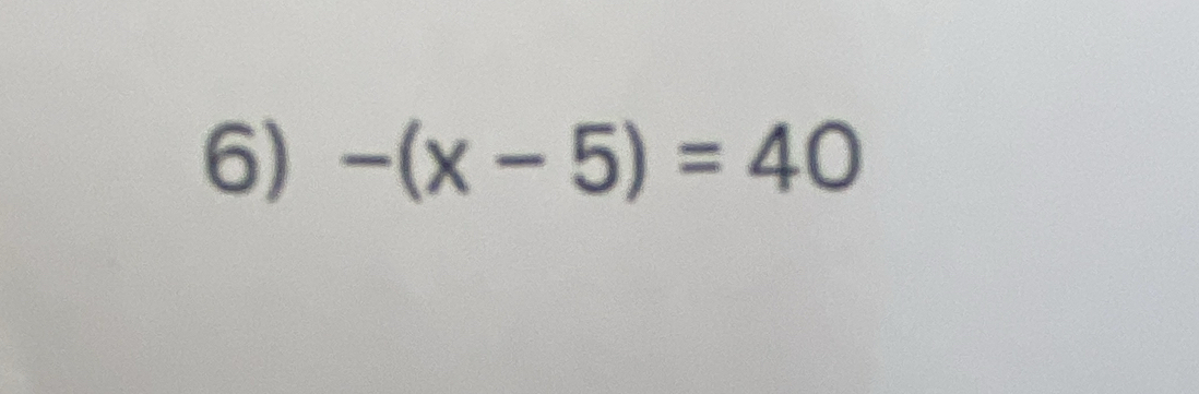 -(x-5)=40