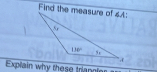 Explain why these triangler