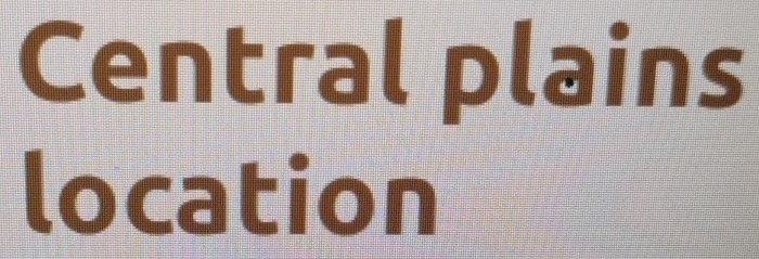 Central plains 
location