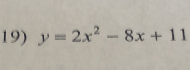 y=2x^2-8x+11