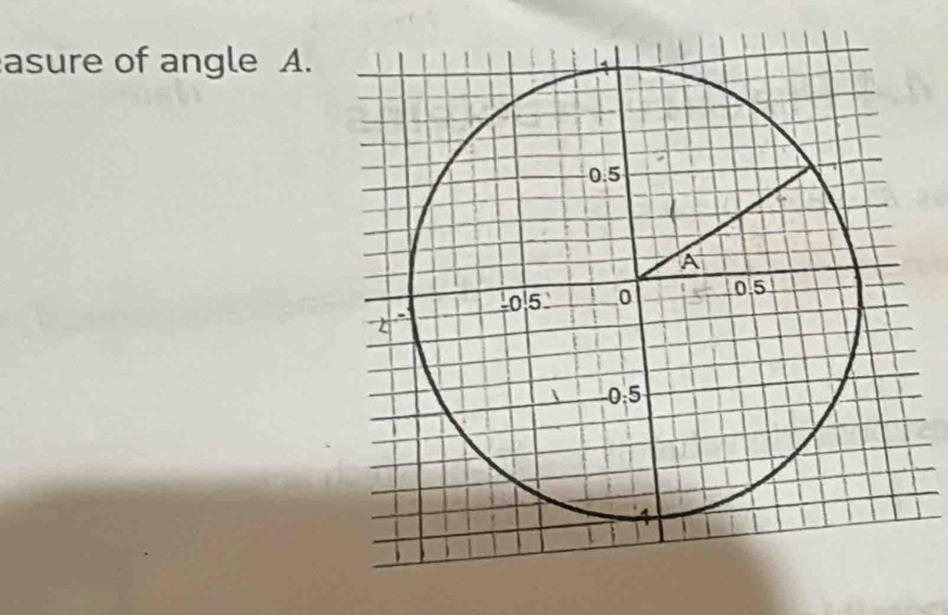 asure of angle A.