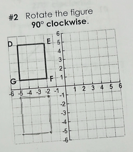 #2 Rotate the figure
clockwise.