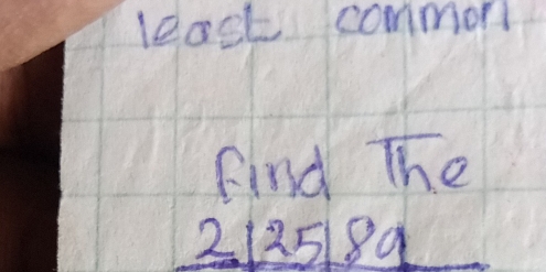 least common 
Find The
2|25| 8q