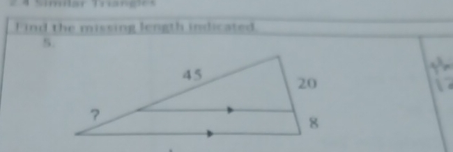 ind the missing length indicated 
S.