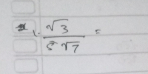  sqrt(3)/5sqrt(7) =