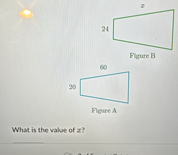 Figure A 
What is the value of x?