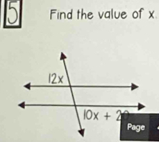 Find the value of x.