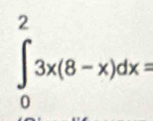 ∈t _0^23x(8-x)dx :