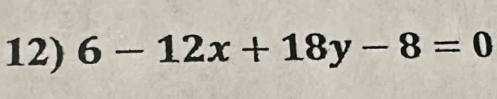 6-12x+18y-8=0