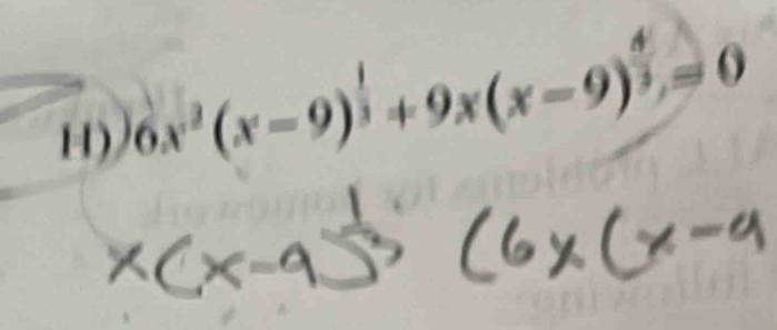 6x²(x−9) +9x(x−9)3=0