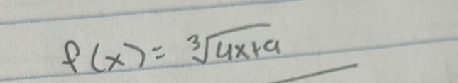 f(x)=sqrt[3](4x+9)