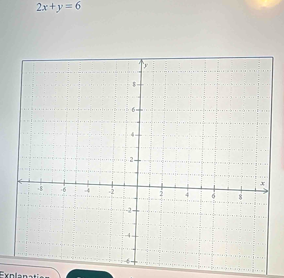 2x+y=6
Explanatic