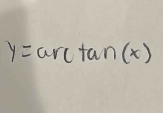 y=arctan (x)