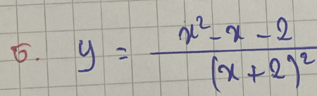 y=frac x^2-x-2(x+2)^2