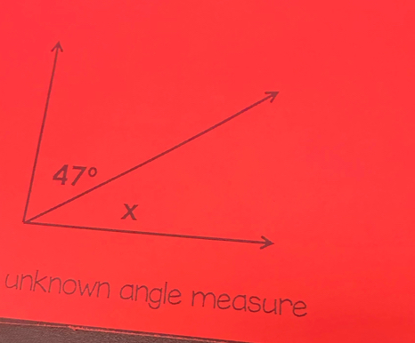 unknown angle measure