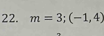 m=3;(-1,4)