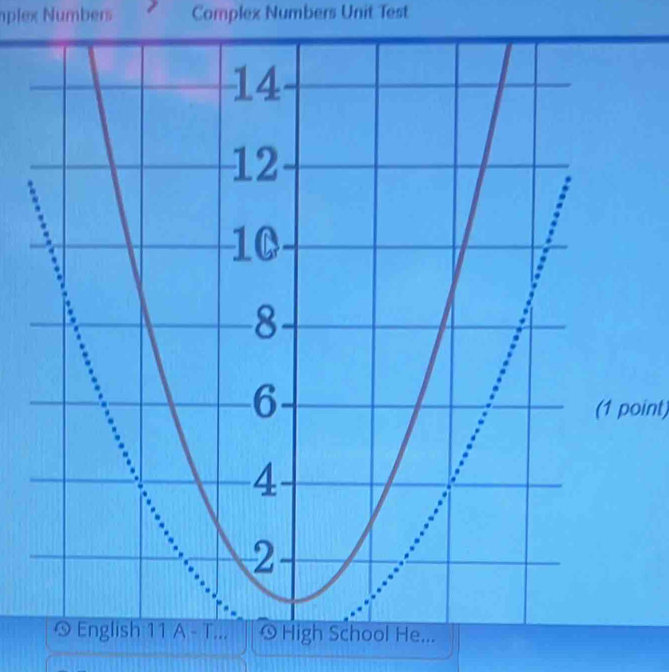 plex Numbers Complex Numbers Unit Test
(1 point)