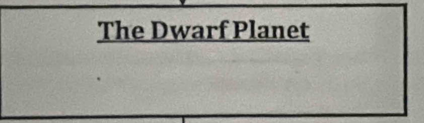 The Dwarf Planet