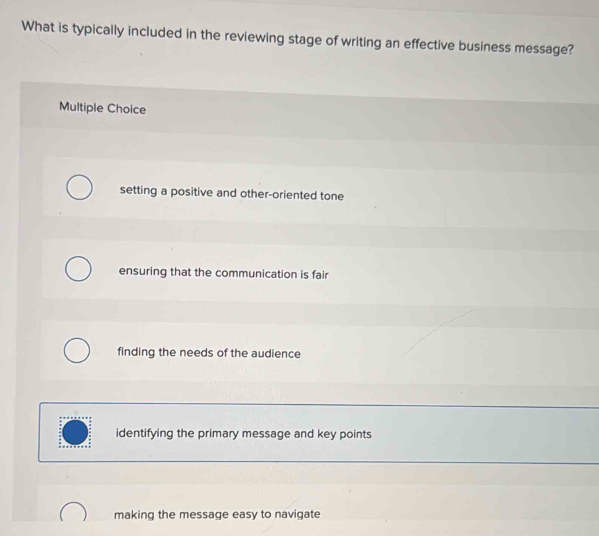 Solved: What is typically included in the reviewing stage of writing an ...
