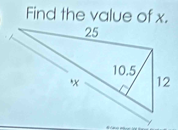 Find the value of x.
G a