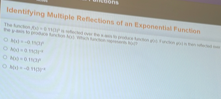 Solved: Acuive Identifying Multiple Reflections of an Exponential ...