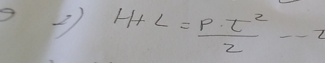 () H+L= p· tau^2/2 --2