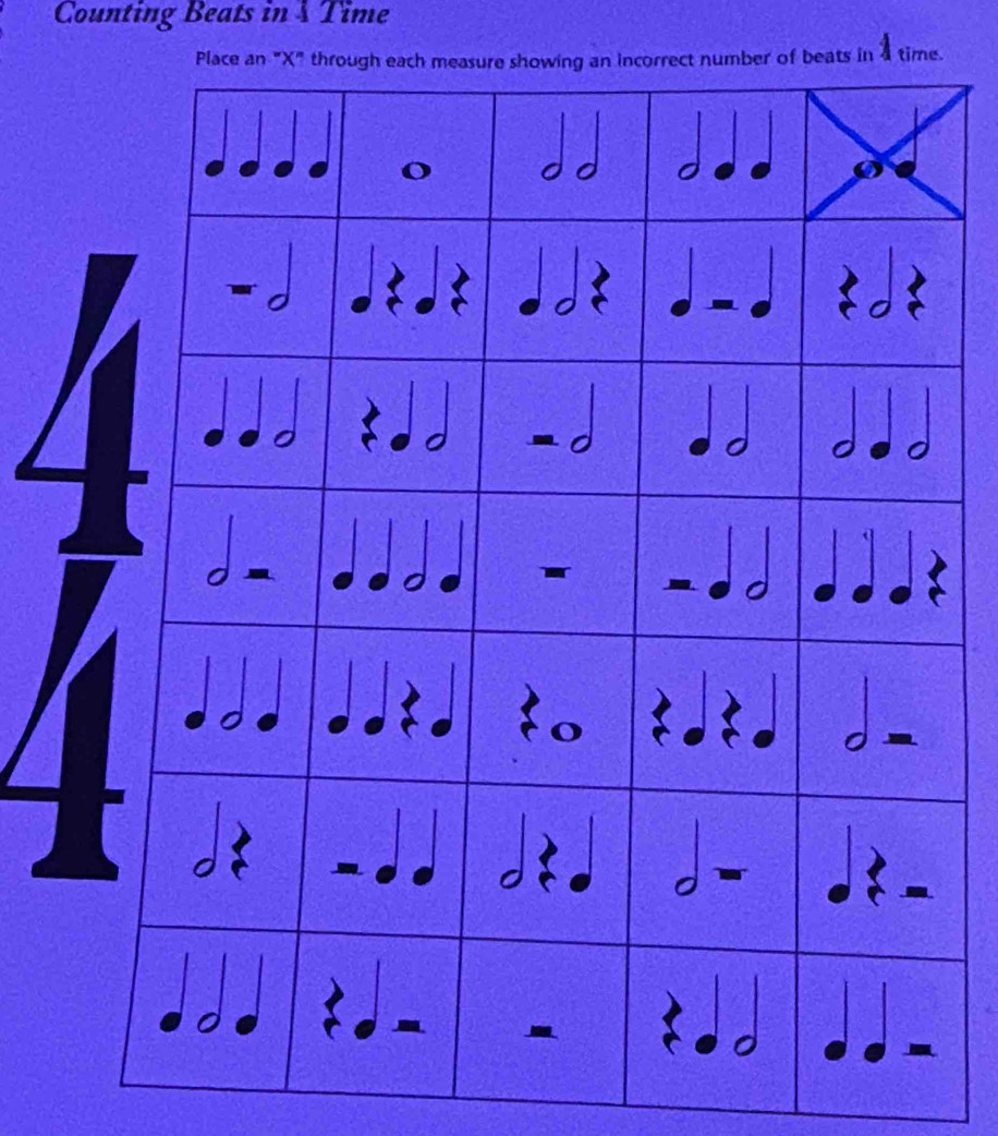 Counting Beats in 1 Time 
er of beats in a time.