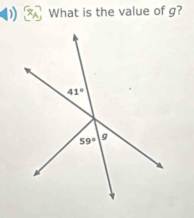 What is the value of g?