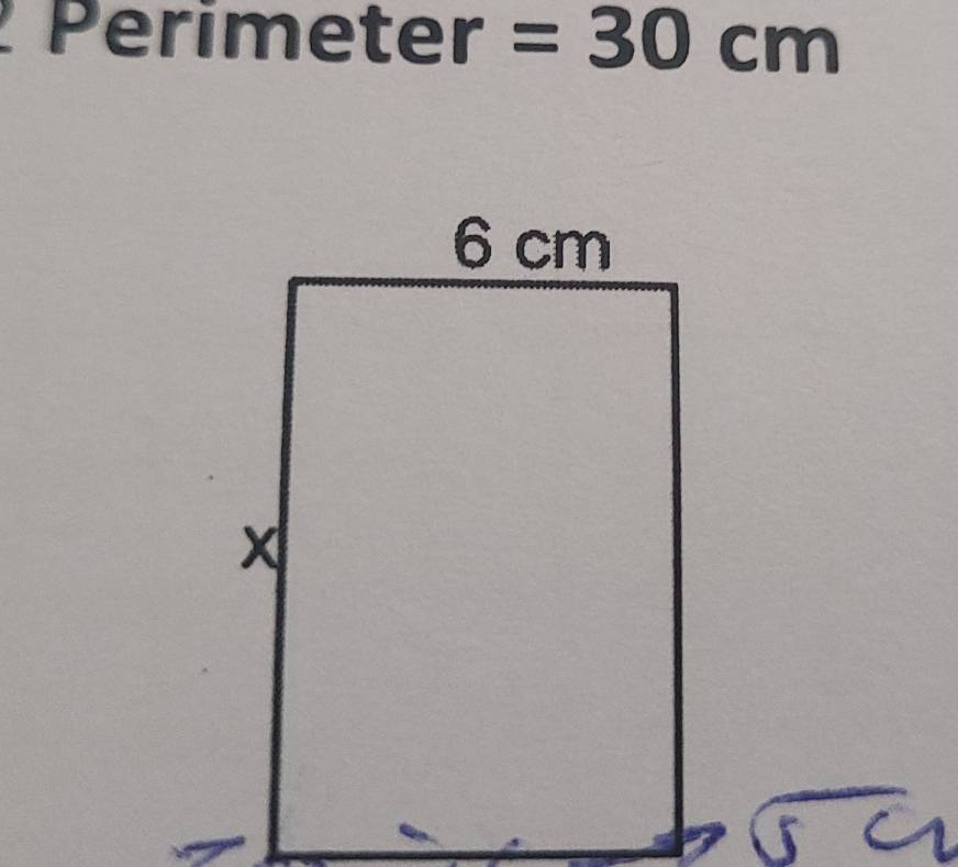 Perimeter =30cm