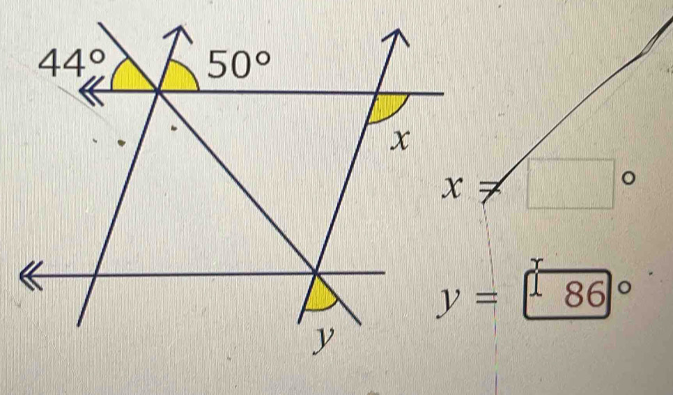 □°
y=86°